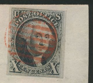 US 2 1847 COVER 10c WASHINGTON,  EXCEPTIONAL,  4 GOOD MARGINS,  SAVANNAH G.  A,  VF 3