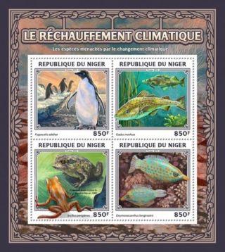 Niger - 2016 Global Warming - 4 Stamp Sheet - Nig16524a