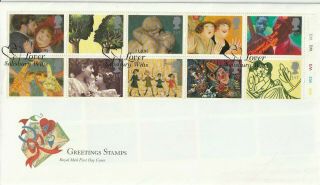 21 March 1995 Greetings Royal Mail Unaddress First Day Cover Lover Salisbury Shs