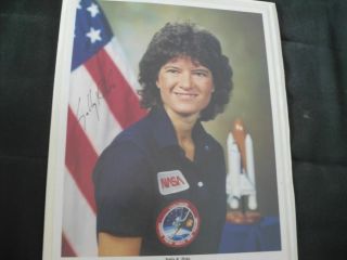 Shuttle Nasa Litho Orig.  Signed Sally Ride,  Space