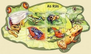 Guinea Bissau 2011 Stamps Odd Shape S/sheet Frogs Mnh