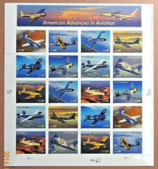 Scott 3916 American Advances In Aviation Sheet (face Value $7.  40)