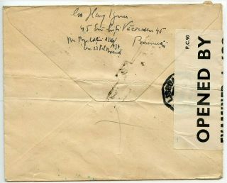 UNDERCOVER MAIL Thos Cook Roumania 1943 Feb to Box 506 Lisbon Portugal censored 2