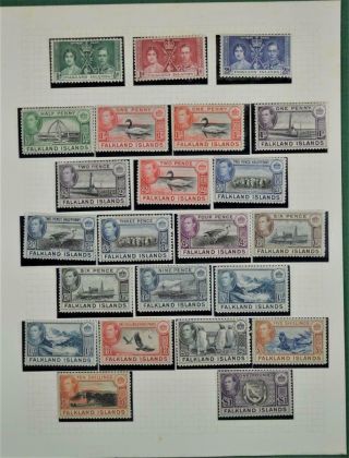 Falkland Islands Stamps Selection To £1 On Page (z191)