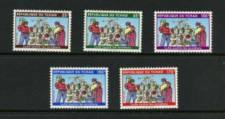 T046 Chad 1992 Fight Against Insect Pests 5v.  Mnh