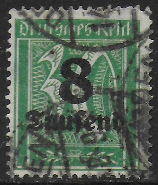 German Reich Stamps 1923 Mi 278y Wm2 (waffeln) Canc Vf Cat Value $9000