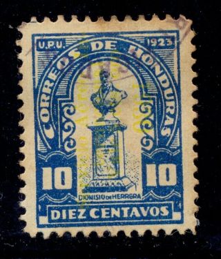 Honduras = Scott C21 Of 1930 Yellow Overprint Cv$450.  Unlisted 1930 Down Variety