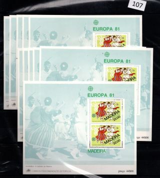 // 11x Portugal - Mnh - Europa Cept 1981 - Costumes - People - Folklore