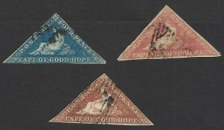 Cape Of Good Hope Triangles Sg 4,  18c &59 £795