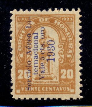 Honduras = Airmail Stamp Of 1930.  Scott No.  C22 Mnh.  Value $125.  00