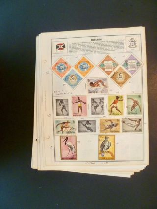Burundi Over 500 Stamps On Album Pages Used/cto - & Images