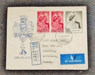 Nystamps British Gold Coast Stamp Silver Wedding Early Fdc Paid: $300 Rare