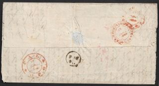 INDIA 1854 4as SG24 4th Print ON COVER TO STUTTGART GERMANY - RARE DESTINATION 2