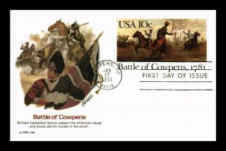 Dr Jim Stamps Us Battle Of Cowpens First Day Postal Card Fleetwood