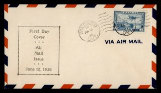 Dr Who 1938 Canada Windsor Air Mail Fdc C132845