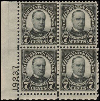 Us 639 Plate Block Of 4,  2 Mh,  2 Mnh