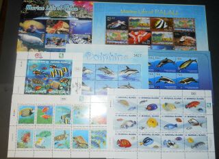 Pacific Trust Territories Marine Life 31 S.  S.  /sheetlets NH face val $137.  37 2