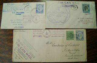 TONGA TIN CAN MAIL 1930 1934 1935 1936 1937 1938 PAQUEBOT SHIP MAIL COVERS (T01) 6