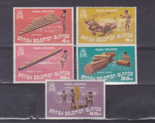 Solomon Islands 1973 Sc 254/8 Musical Instruments,  Set Mnh O2139
