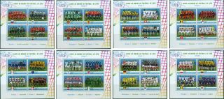 World Cup Fifa Football Soccer 2018 Russia Madagascar 8 Mnh Sheets Stamp Set