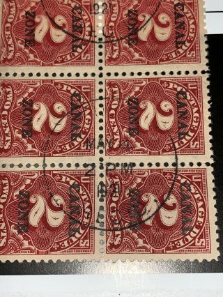 Canal Zone stamp J19 Block Of 6 3