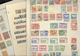 China,  Prc,  Coiling Dragons,  Port Treaties &,  Assortment Of Stamps Hinged On Pgs