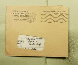 Dr Who 1944 Apo 322 V - Mail Official Frank To Usa Wwii Censored E68994