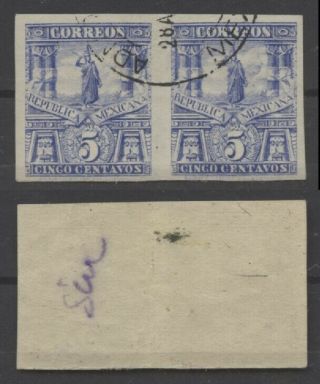 No: 68784 - Mexico (1898) - An Old Imperforated Pair -