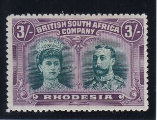 Rhodesia Bsac Double Heads 3 Shillings Rsc - A Mm Cv=$6003