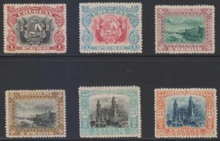 Uruguay 1895 - 99 Sc 124 - 129 Top Values Perf Proofs In Unissued Colors,  F,  Vf