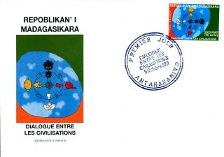 Un Dialogue Among Civilizations Computer 2001 Madagascar Fdc