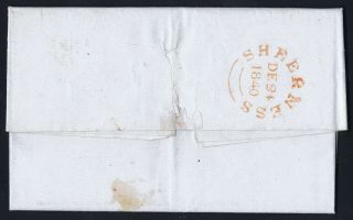 1840 1d Black Pl 6 PL 4m Stunning Usage Centrally Placed on Cover Sheerness 2