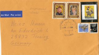 Picture Postage 2 Different Stamps Showing Children On Reduce Cover To Germany