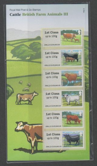 Great Britain/gb - 2012,  Post & Go - British Farm Animals Iii,  Cattle - P&g 9