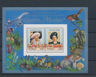 Lk73334 Tuvalu Elizabeth Queen Mother Royalty Good Sheet Mnh