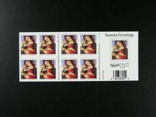 Us Scott 3355a Booklet Pane Of 20 Christmas 33c Stamps Never Folded S12