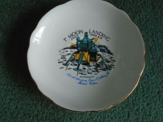 Space Exploration Collectables,  Ist Landing On The Moon Commemorative China Dish