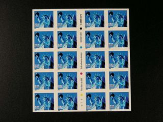 Us Scott 3451a Booklet Pane 20 Stamps Statue Of Liberty 34c Never Folded S98