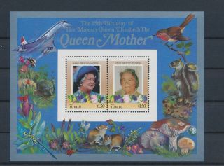 Lk73310 Tuvalu Elizabeth Queen Mother Royalty Good Sheet Mnh