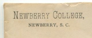 NEWBERRY SC 1884 206 ADVERTISING 