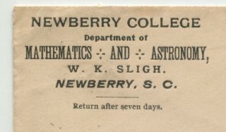 NEWBERRY SC 1896 ADVERTISING 