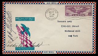 1930 National Air Races Cover Signed By Eddie Rickenbacker & James Doolittle