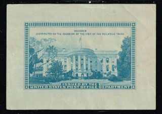 Us Stamp Souvenir Visit Of The Philatelic Truck White House Crease