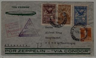 Argentina/germany Zeppelin Cover 29.  6.  34