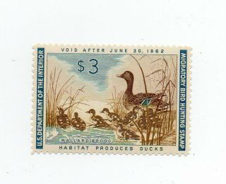 U.  S.  Scott Rw28 - " Mallard Hen And Ducklings " - Vf - Xf Nh - Stamp