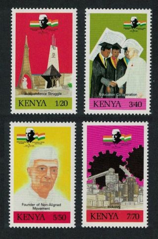 Kenya Birth Centenary Of Jawaharlal Nehru Indian Statesman 4v Mnh Sg 511 - 514