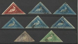 South Africa / Cape Of Good Hope Qv Triangles Fiscal / Postage Selection