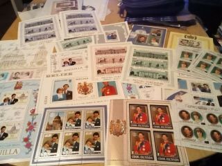 Mnh Royalty 1981 Royal Wedding Diana Bundle Of 20 Mini Sheets