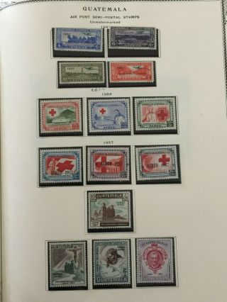 Guatemala Air Post Semi - Postal Stamps 1937 - 1957 Stamps / (21)