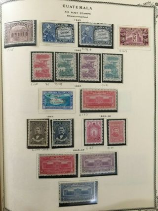 Guatemala Air Post 1943 - 1960 Stamps / 9 Pages (18)